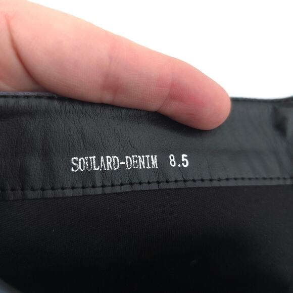 Azalea Wang Soulard Denim Western Rhinestone Booties Size 8.5 - Picture 14 of 16